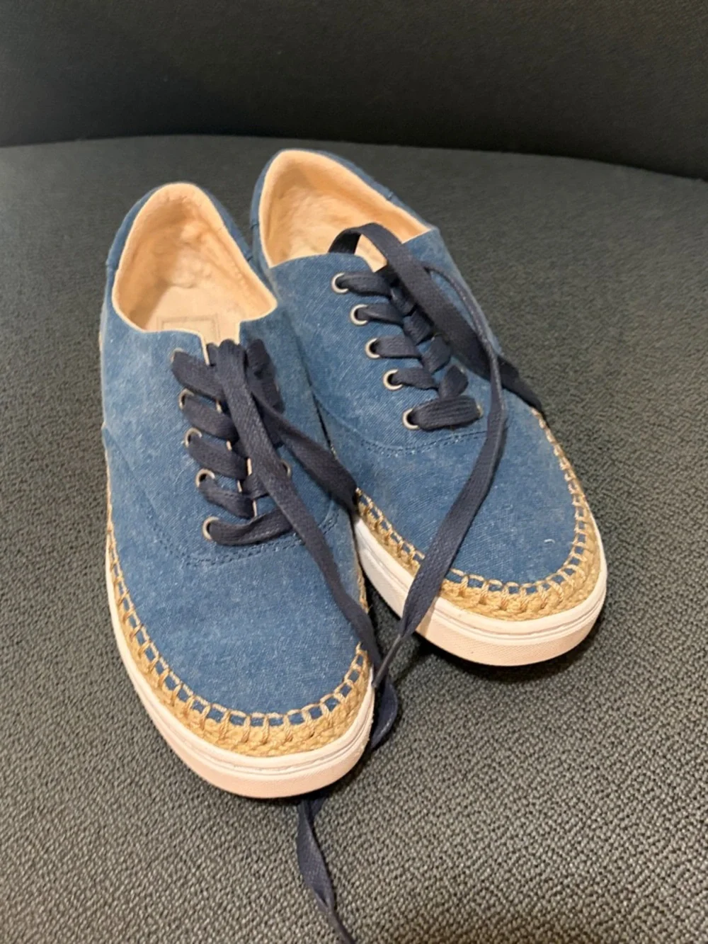 Womens Lace-Up Espadrille Sneakers